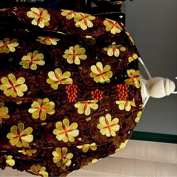 VTG African Nigeria Dashiki Kaftan Top Shirt and Pant Men & Womens Lace - Picture 3 of 9